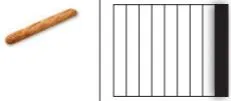 Grille téflon avec couteau en plastique 9 divisions ; 250 - 625gr ; 55x415mm DSG090901P